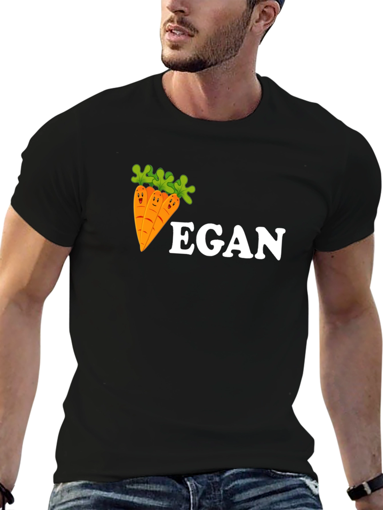 Vegan Carrot Cartoon T-Shirt