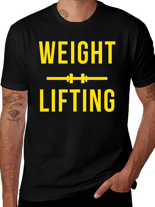 Weight Lifting Graphic Tee - Black