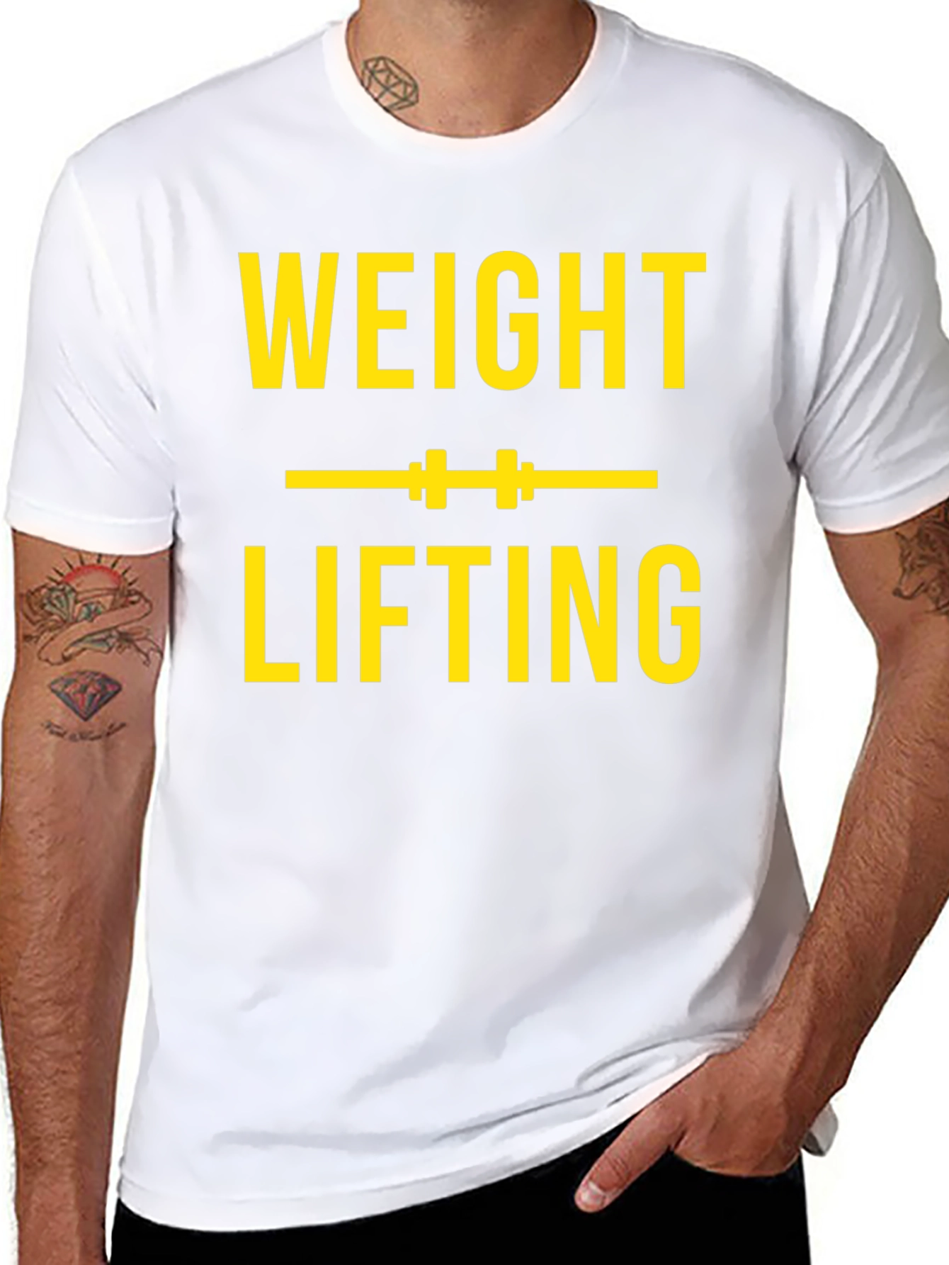 Weight Lifting Graphic Tee - Black