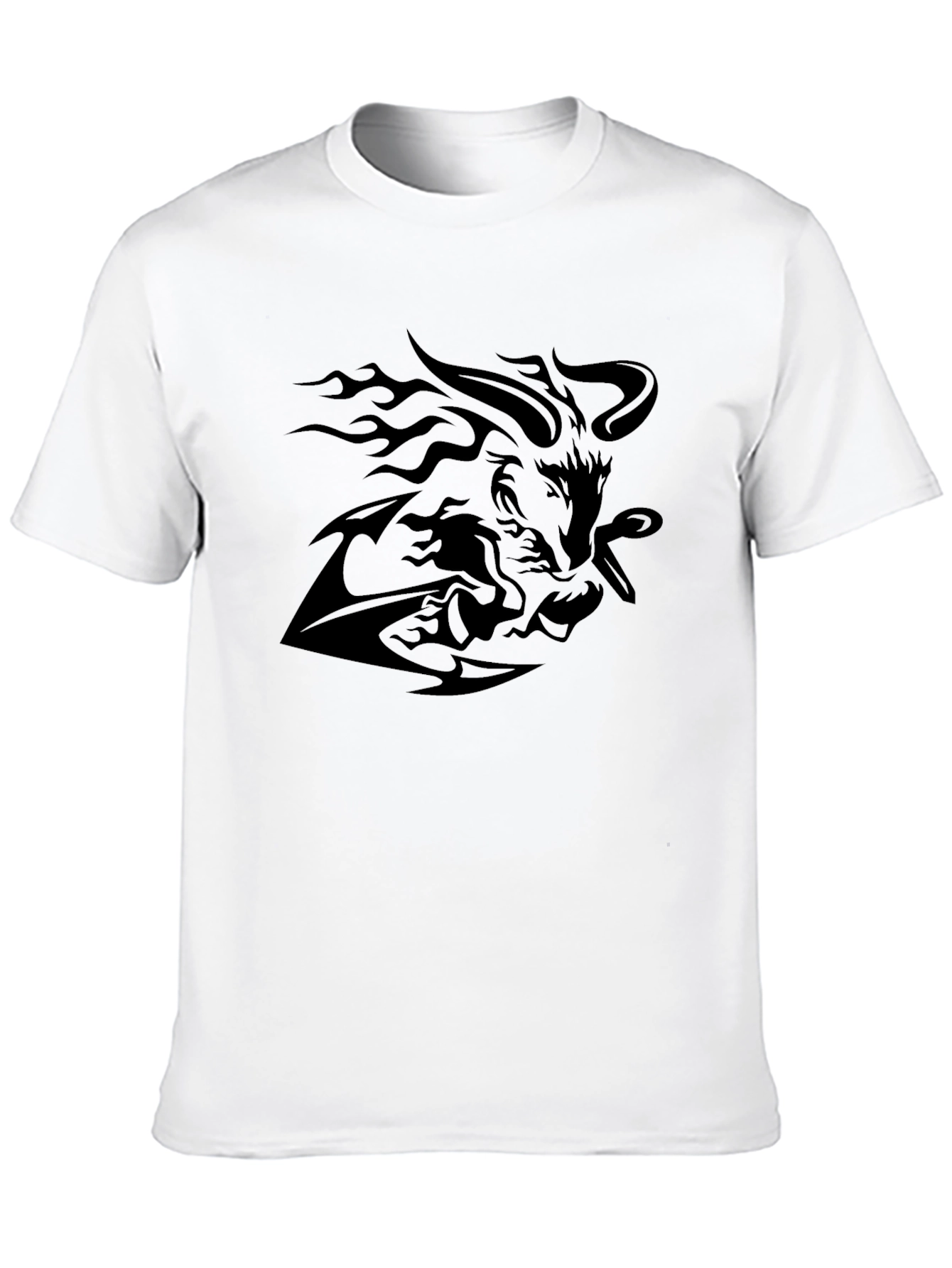 Bold Black Graphic Tee - Mythic Design
