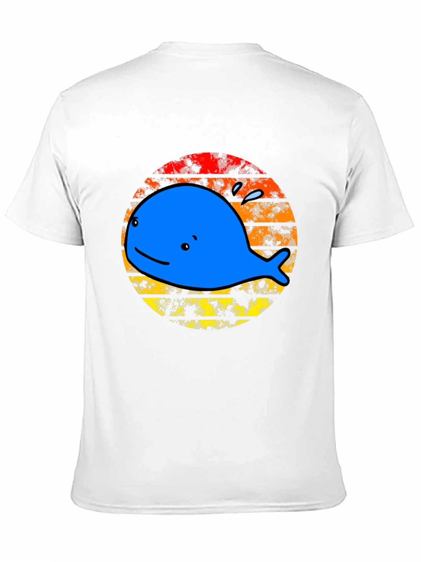 Whale Sunset Graphic Tee - Black Cotton T-Shirt