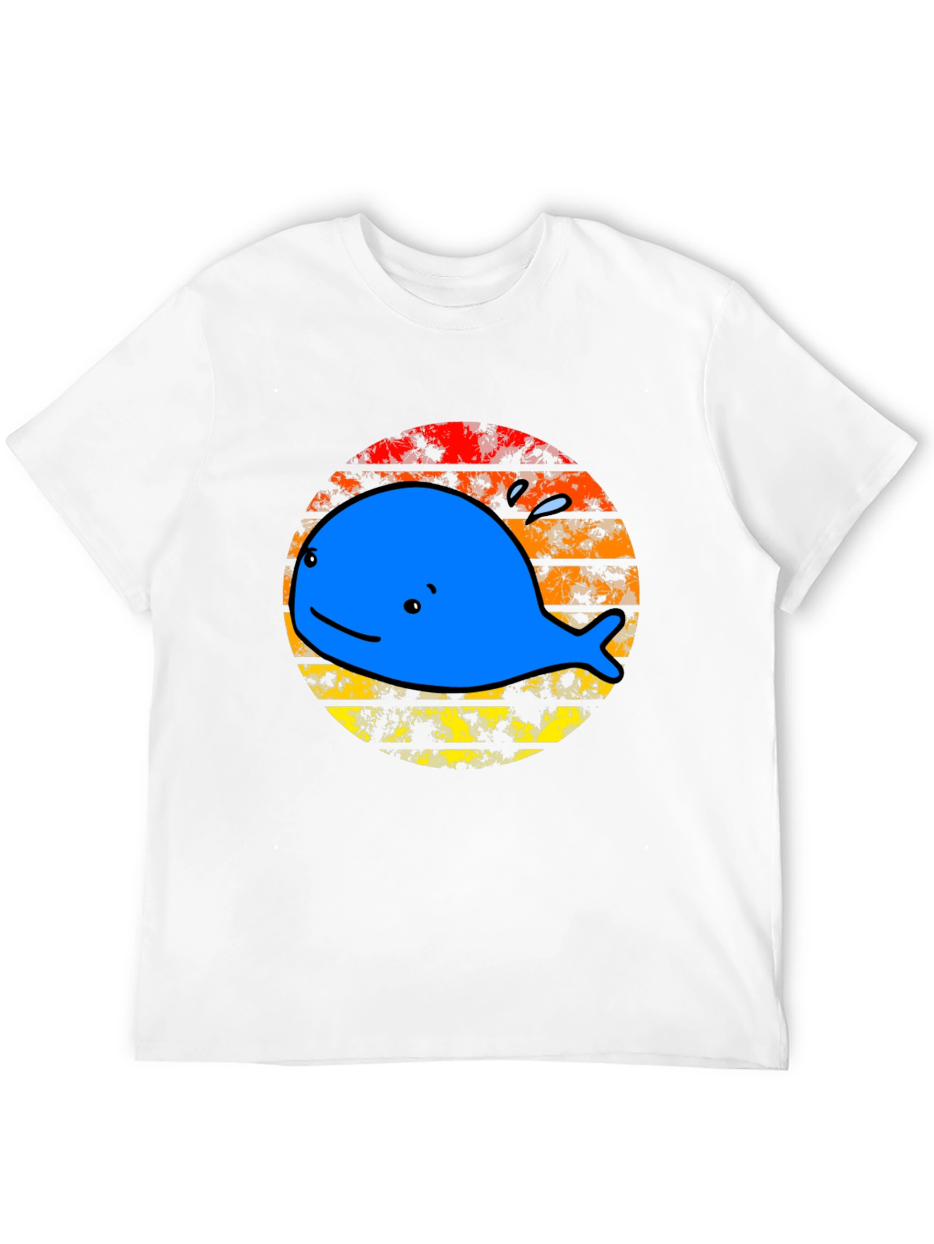 Whale Sunset Graphic Tee - Black Cotton T-Shirt