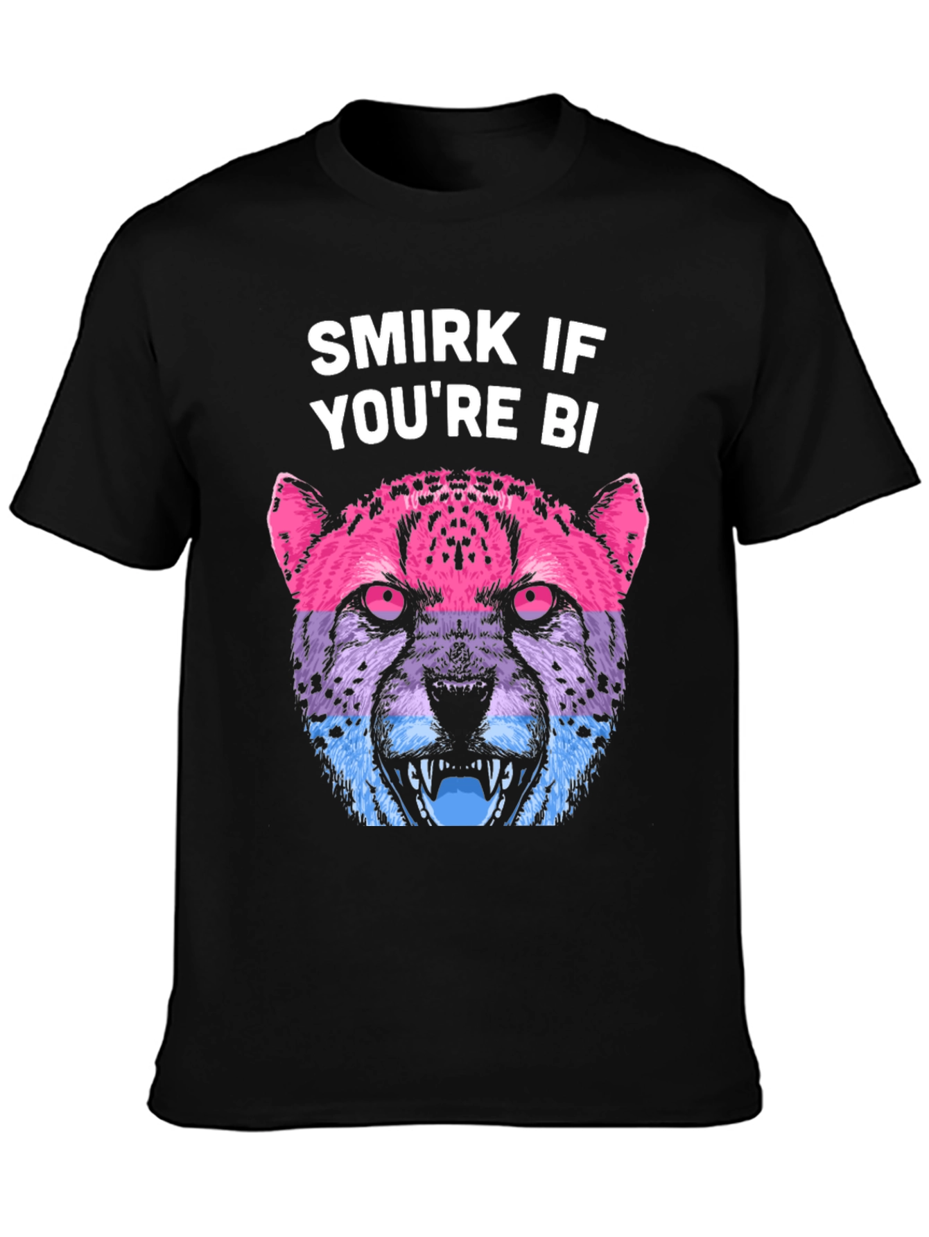 Smirk If Youre Bi Pride T-Shirt Cheetah Bisexual LGBT