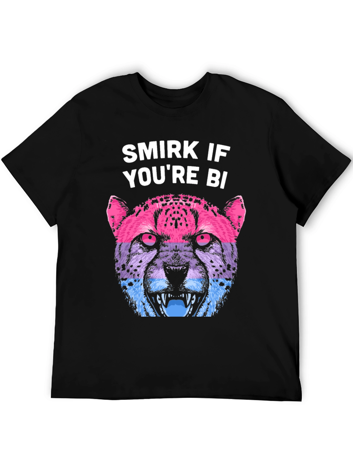 Smirk If Youre Bi Pride T-Shirt Cheetah Bisexual LGBT