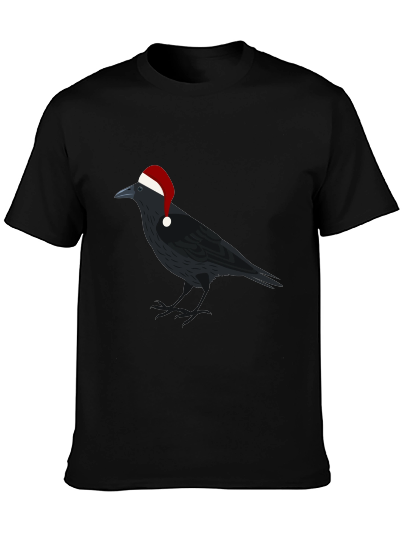 Crow Christmas T-Shirt - Holiday Raven Tee