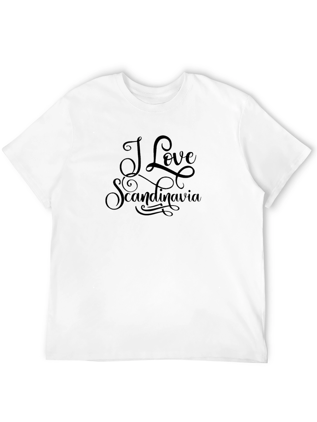 I Love Scandinavia Black T-Shirt