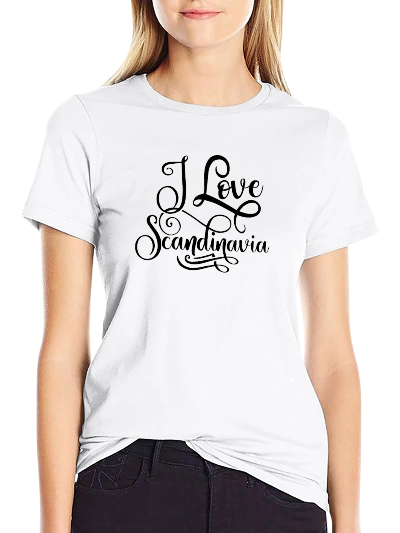 I Love Scandinavia Black T-Shirt