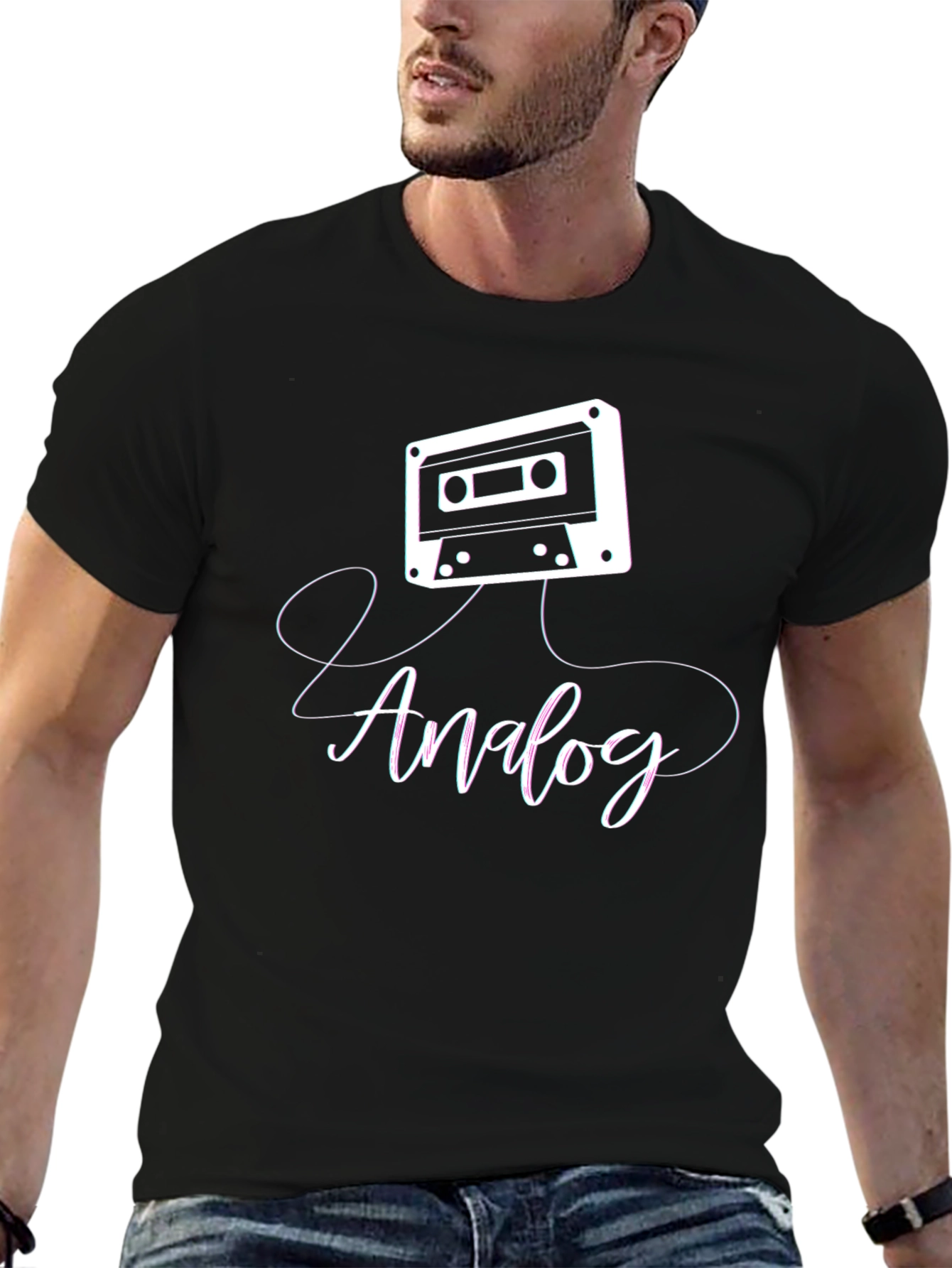 Retro Analog Cassette Tape Graphic T-Shirt