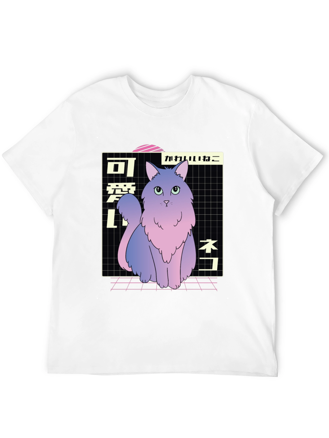 Kawaii Cat T-Shirt - Anime Style