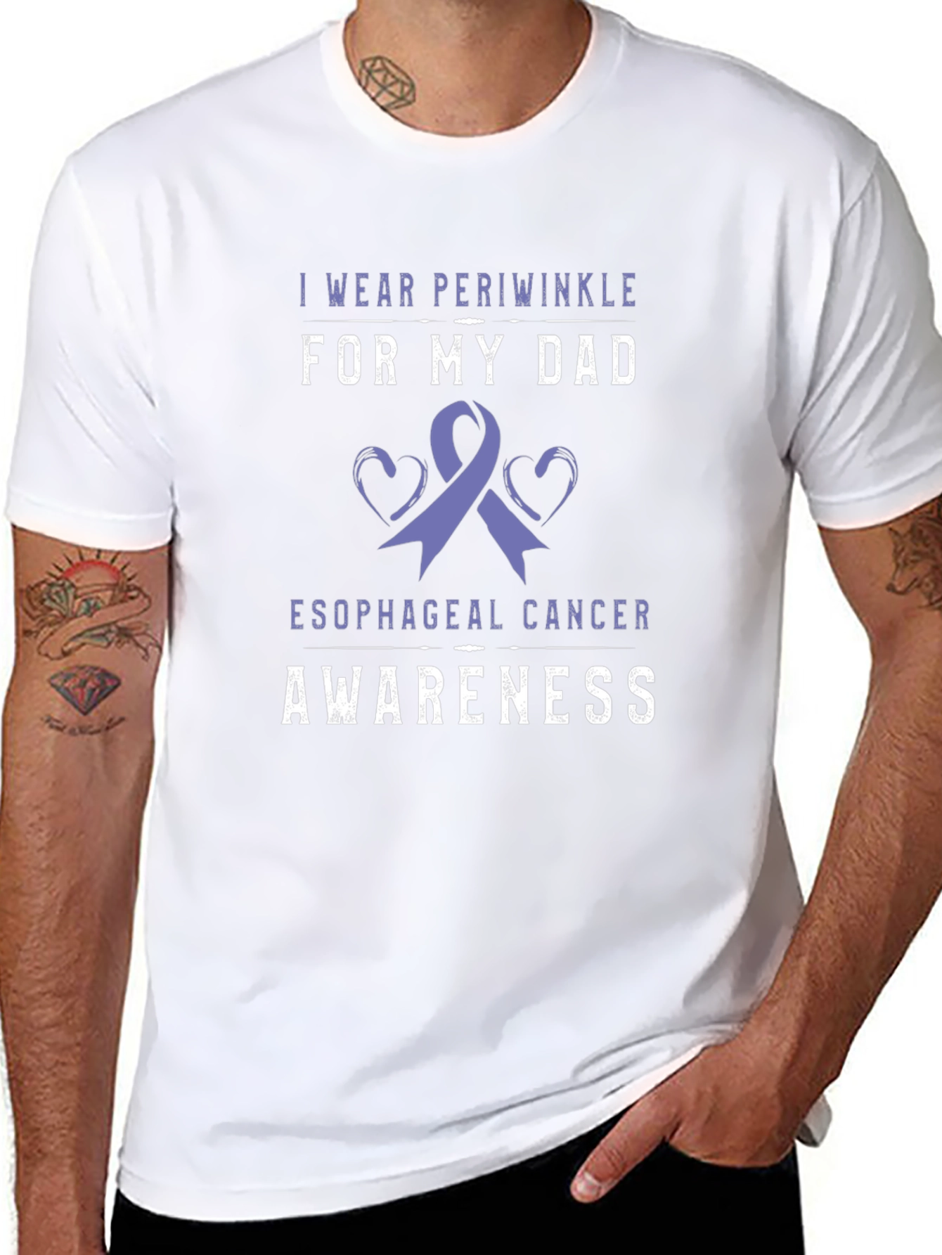 Periwinkle Esophageal Cancer Awareness T-Shirt