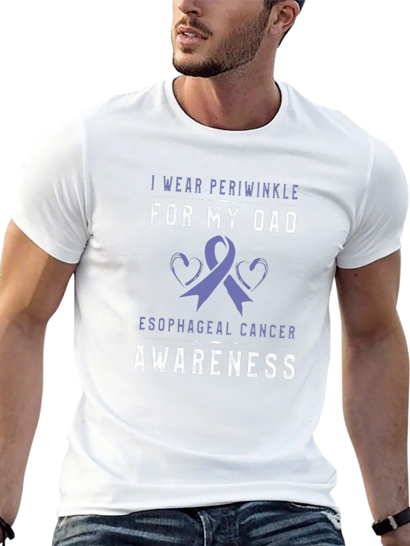 Periwinkle Esophageal Cancer Awareness T-Shirt