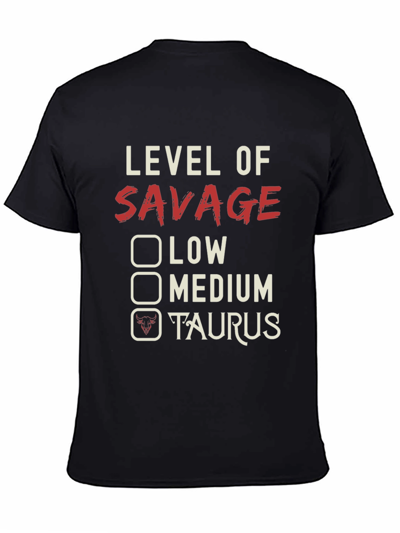 Level of Savage Taurus Graphic Tee - Black
