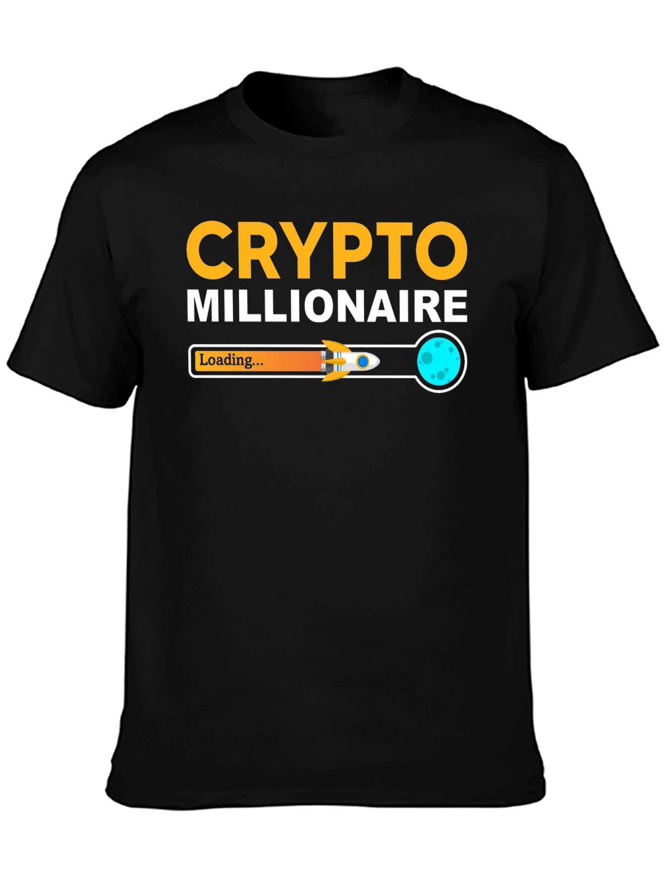 Crypto Millionaire Loading Black T-Shirt