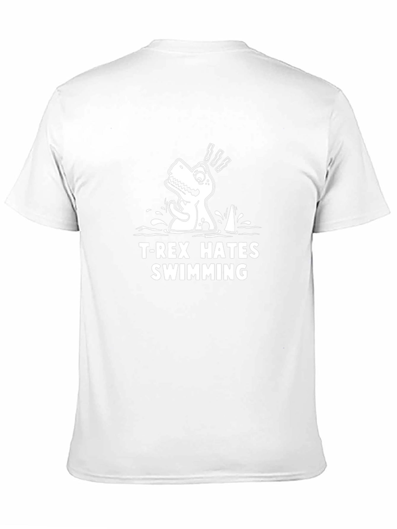 T-Rex Hates Swimming Graphic Tee - Funny Dinosaur Shirt