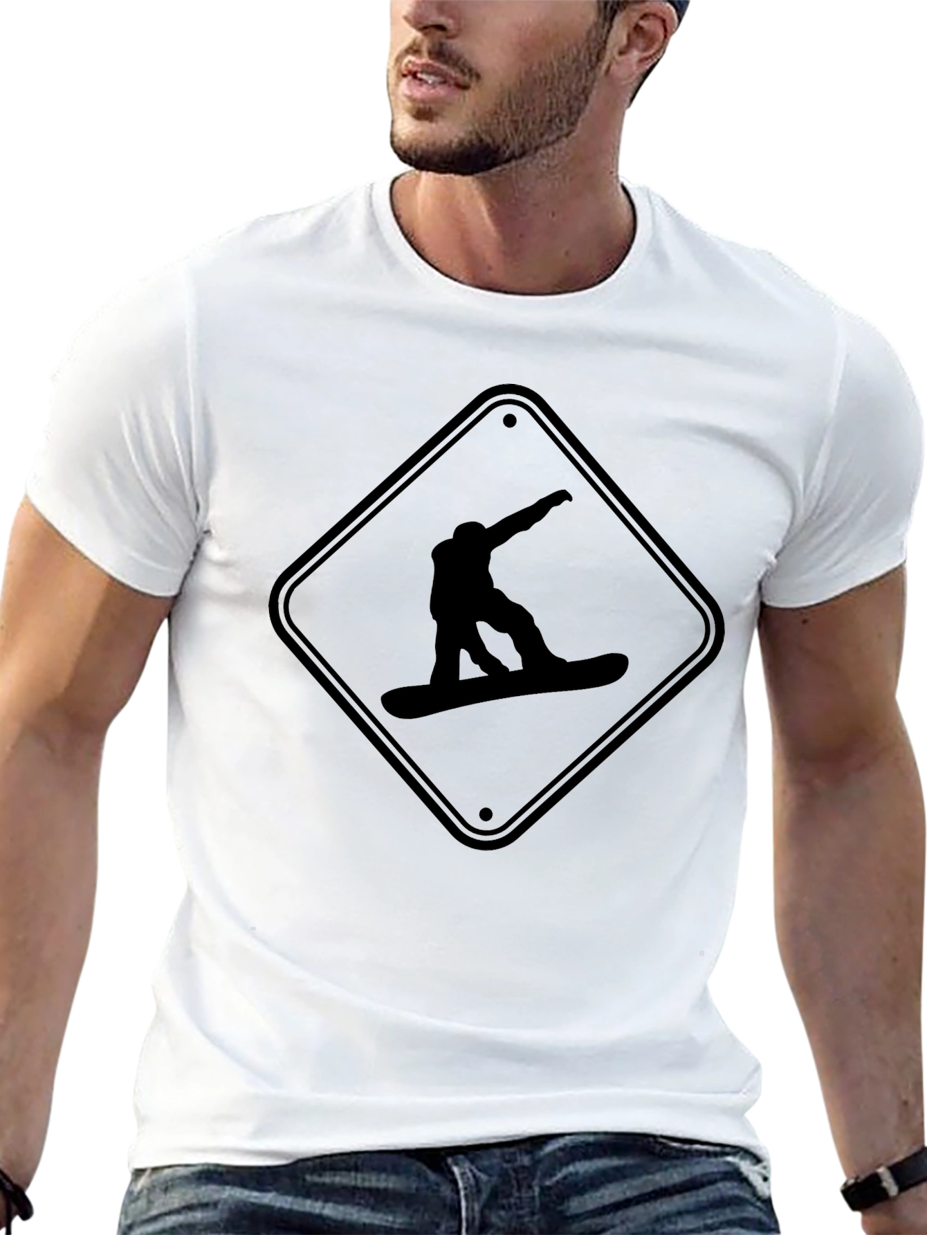 Snowboarder Graphic Tee - Black Unisex Shirt