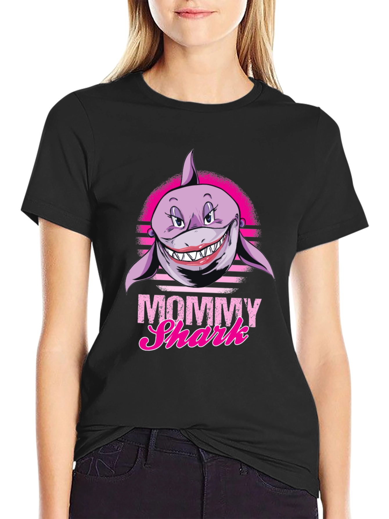 Mommy Shark Graphic Tee - Funny Shark Lover T-Shirt