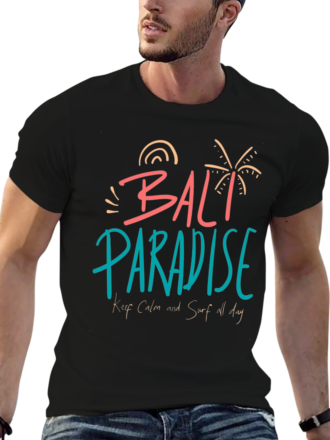 Bali Paradise Graphic Tee - Relaxed Surf Style