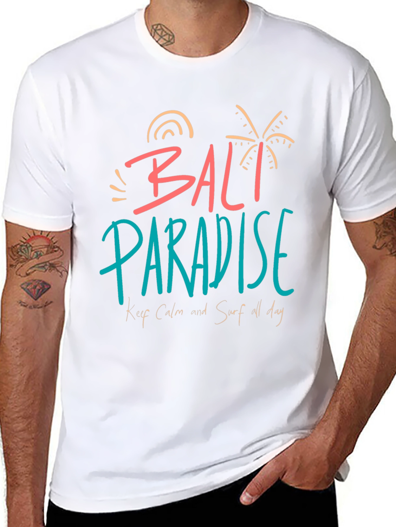 Bali Paradise Graphic Tee - Relaxed Surf Style
