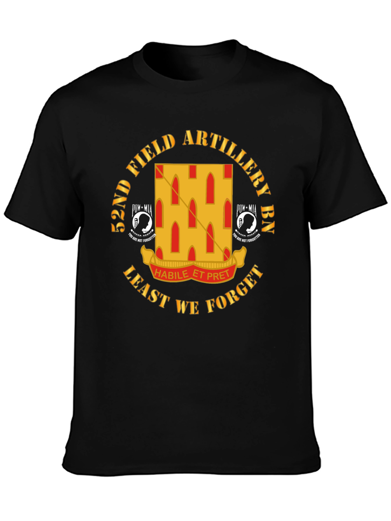 52nd Field Artillery BN Black T-Shirt