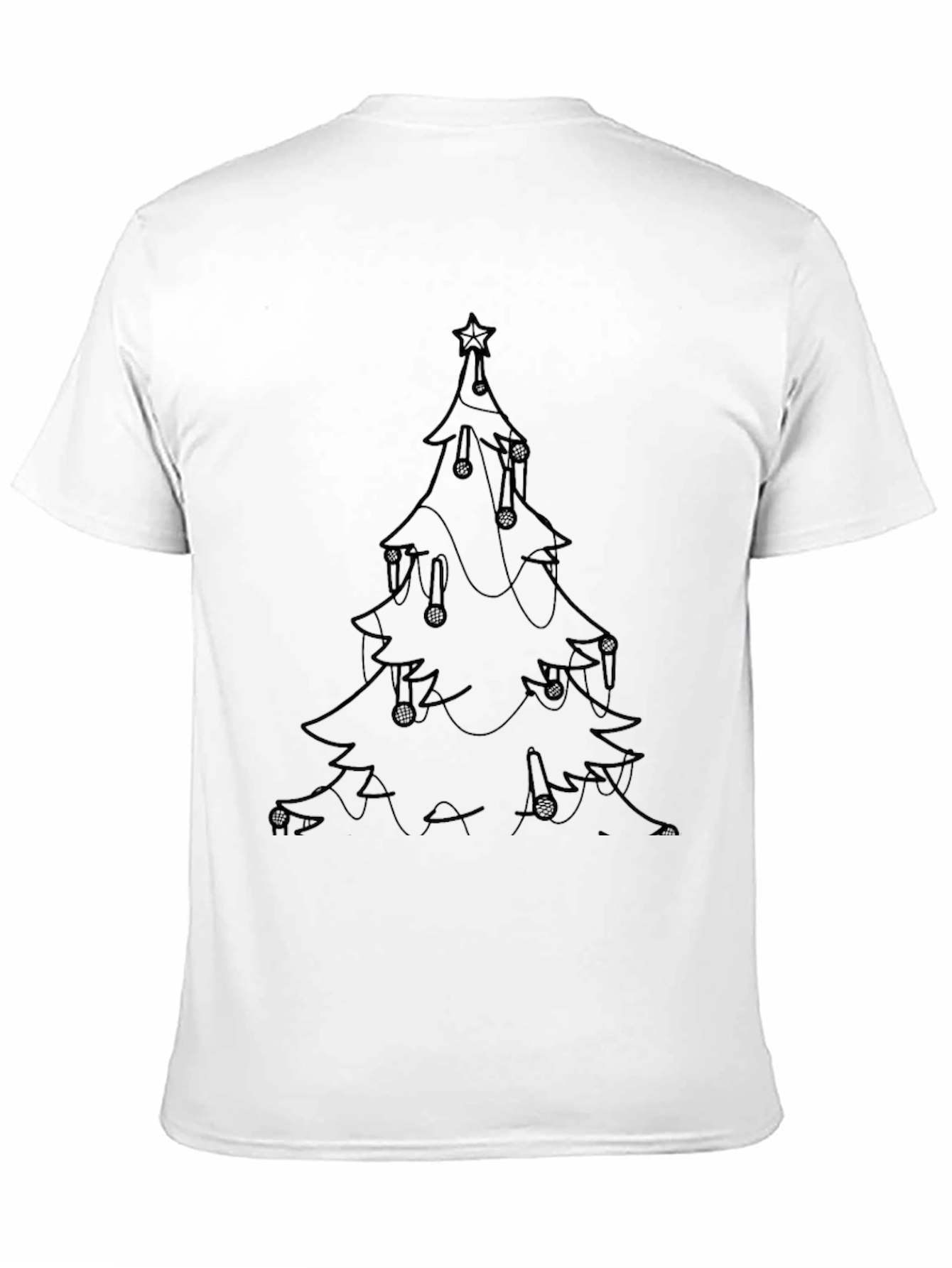 Minimalist Christmas Tree Outline T-Shirt