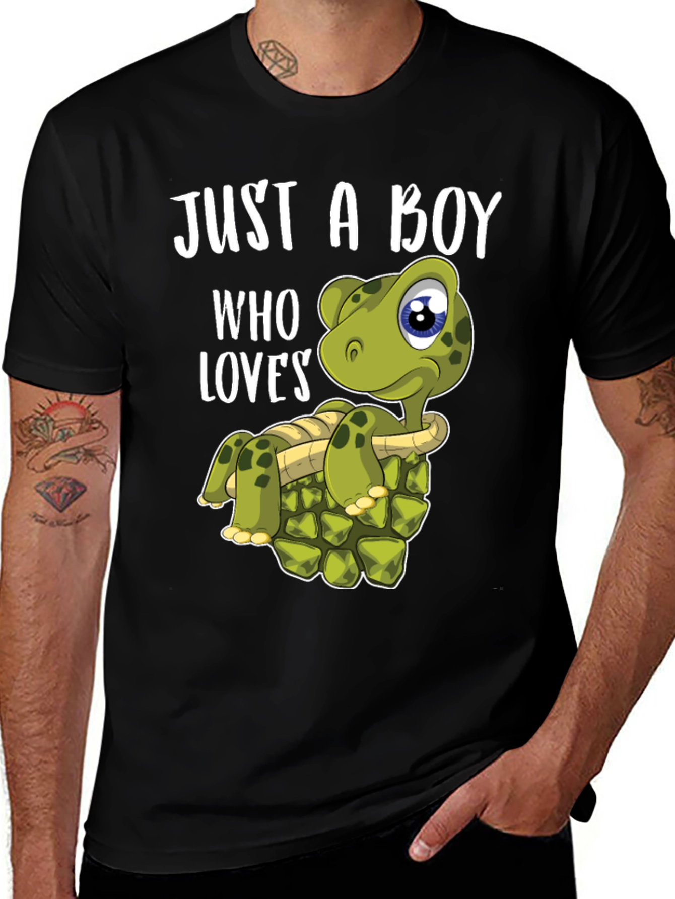 Boy Loves Turtles T-Shirt - Cute Turtle Graphic Tee