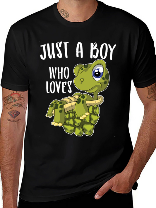 Boy Loves Turtles T-Shirt - Cute Turtle Graphic Tee