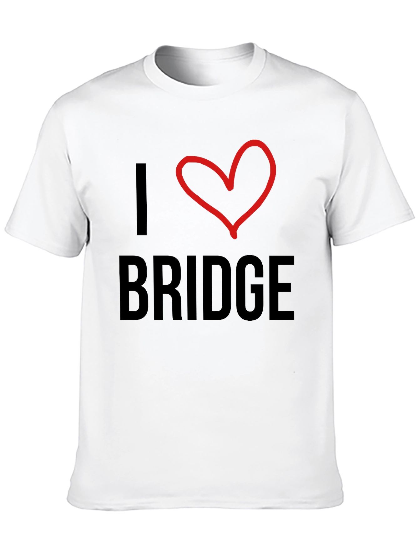 I Love Bridge Black T-Shirt