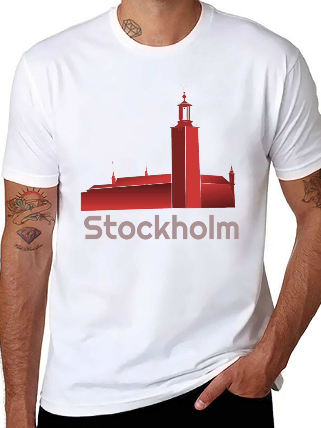 Stockholm City Hall Building Graphic T-Shirt
