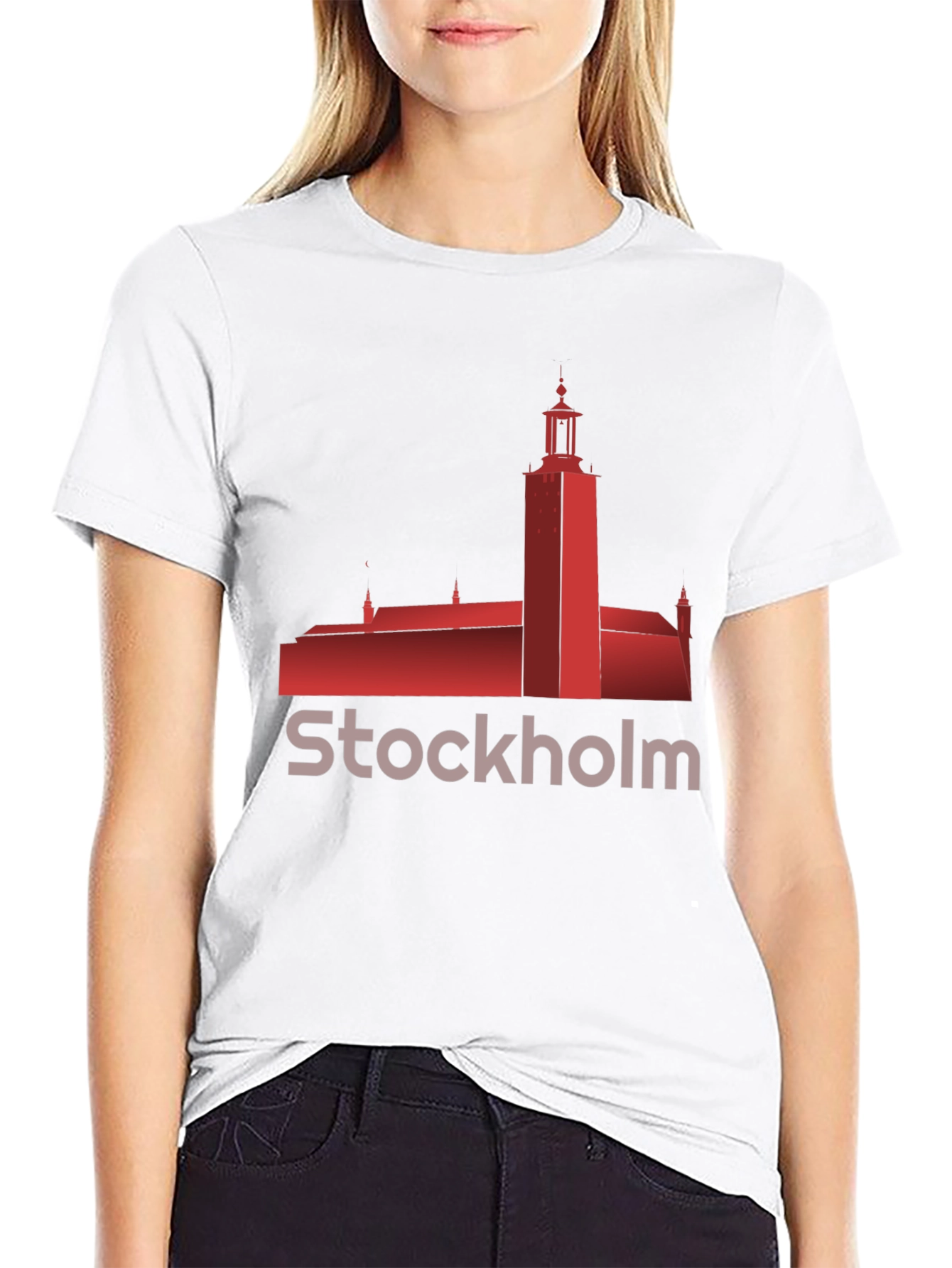 Stockholm City Hall Building Graphic T-Shirt