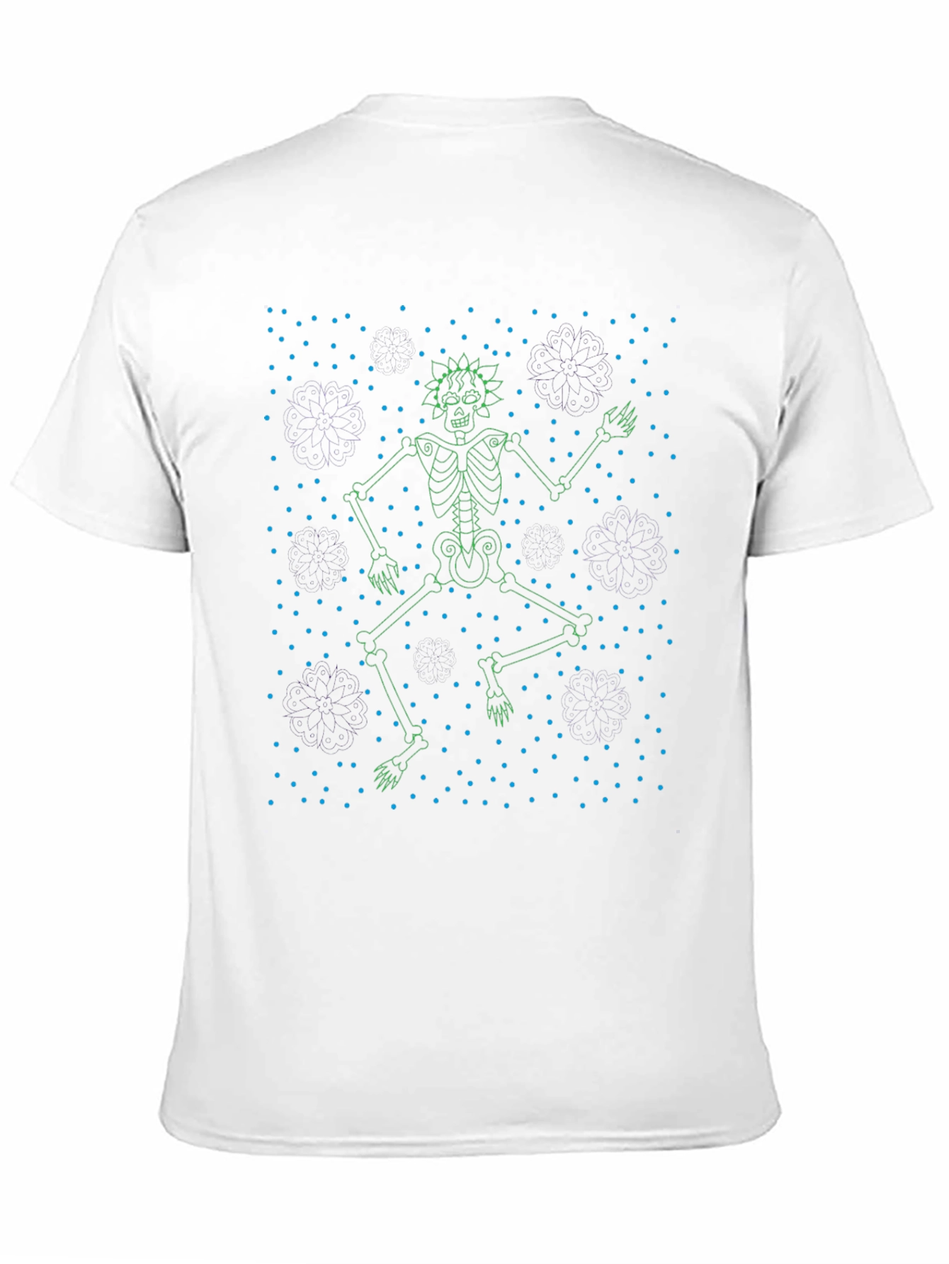 Skeleton Graphic Tee - Black Cotton
