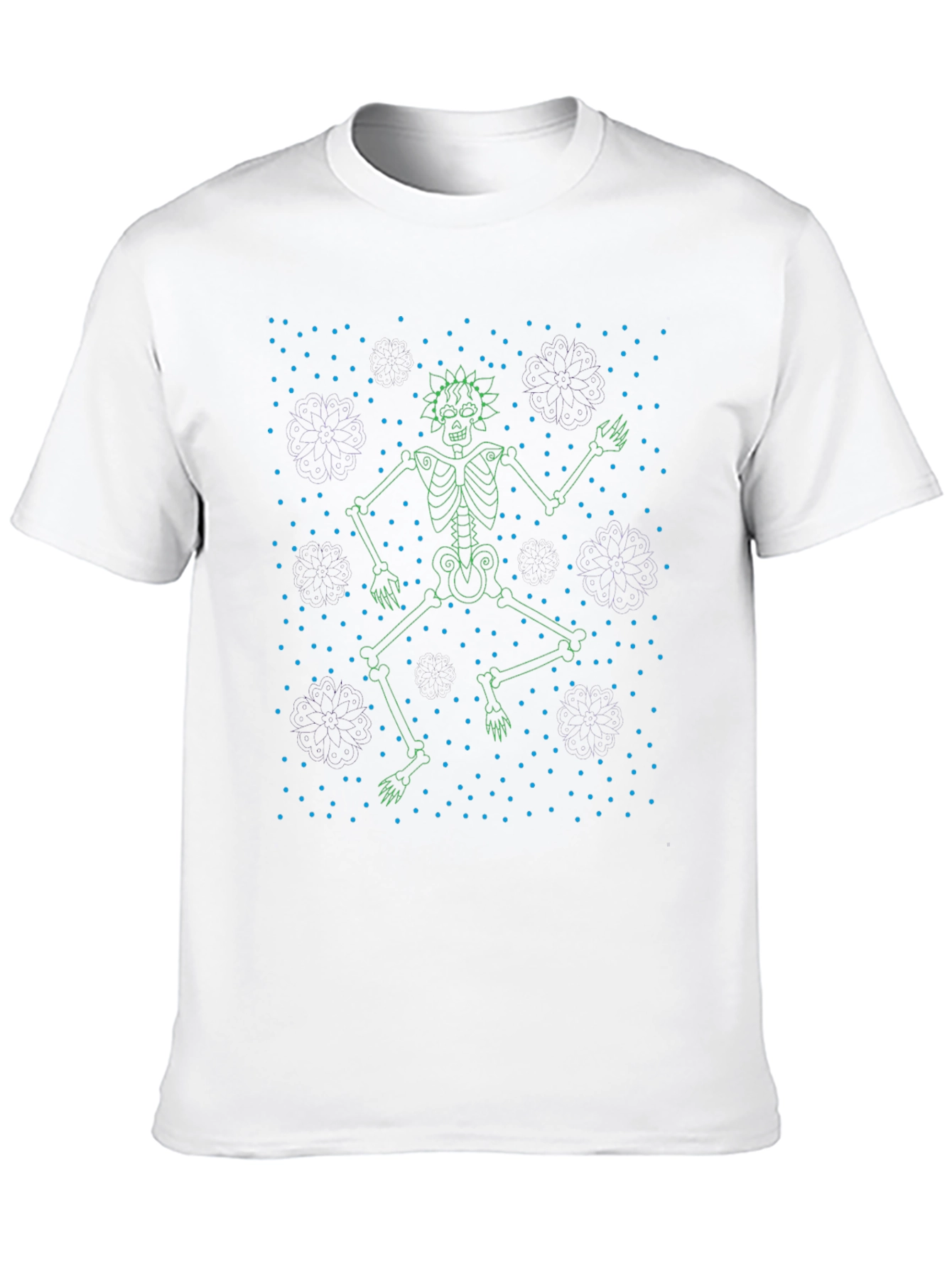 Skeleton Graphic Tee - Black Cotton