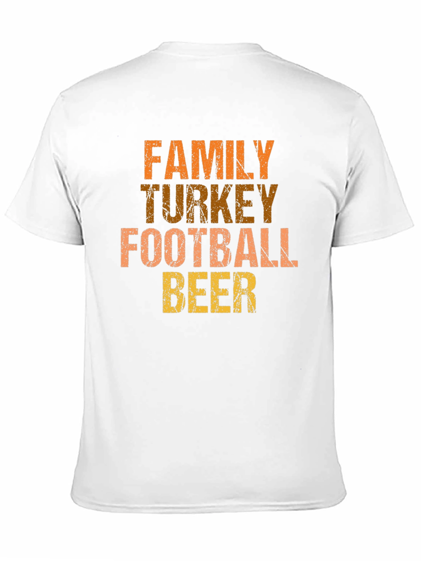 Thanksgiving Family Turkey Football Beer Black T-Shirt