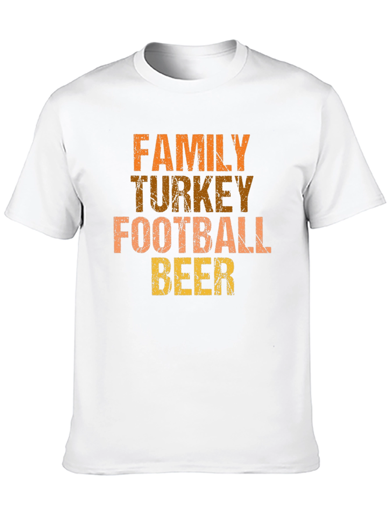 Thanksgiving Family Turkey Football Beer Black T-Shirt