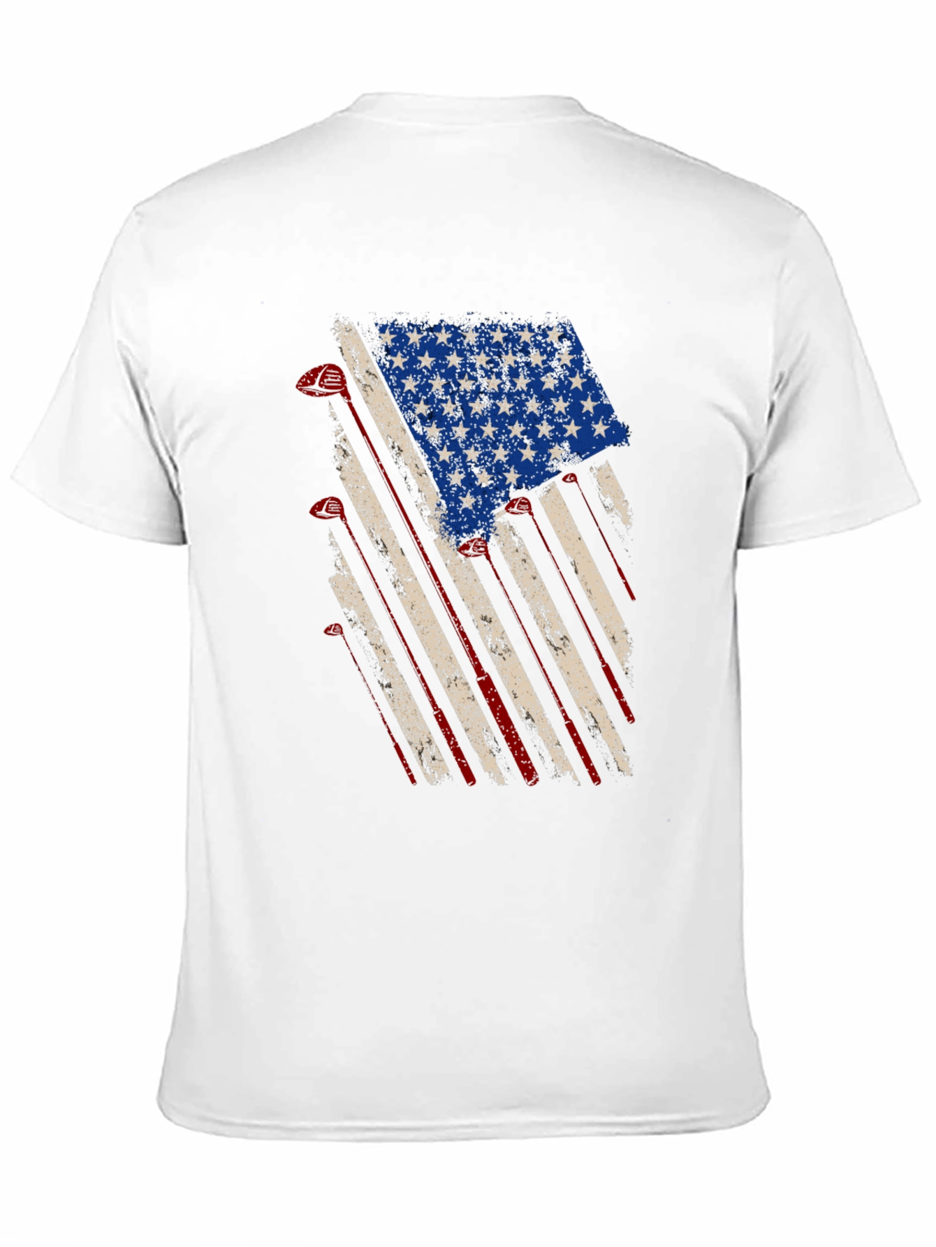 American Flag Golf Clubs T-Shirt