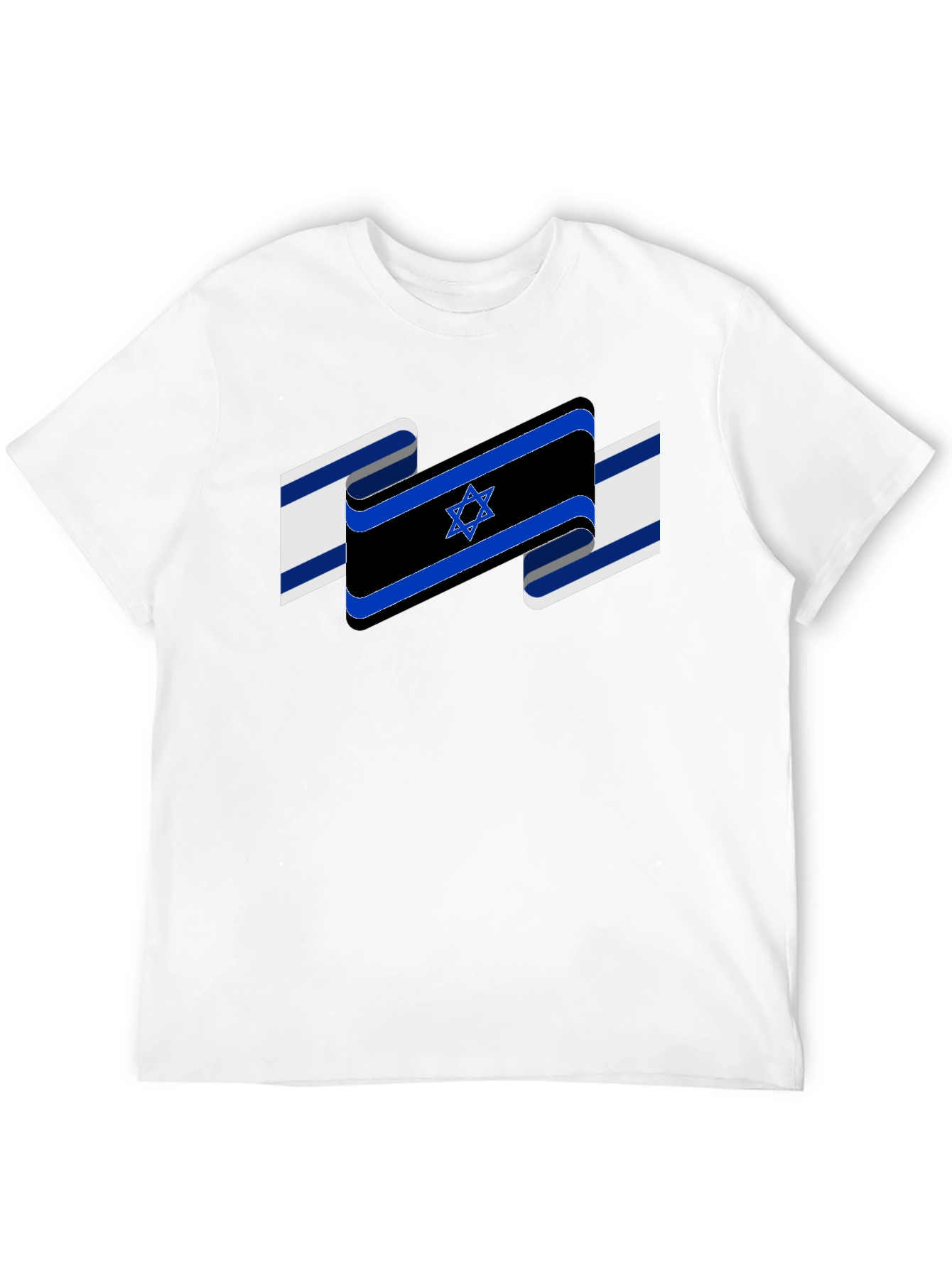 Israel Flag Star of David Black T-Shirt