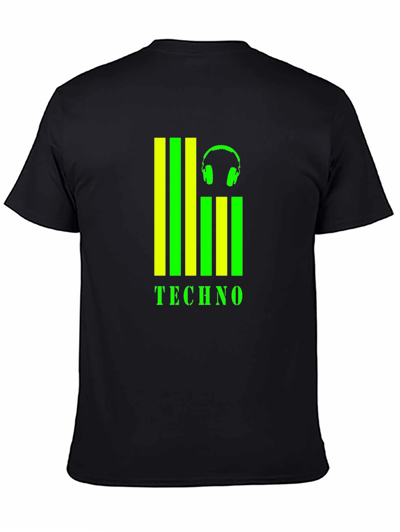 Techno Music Graphic T-Shirt - Black