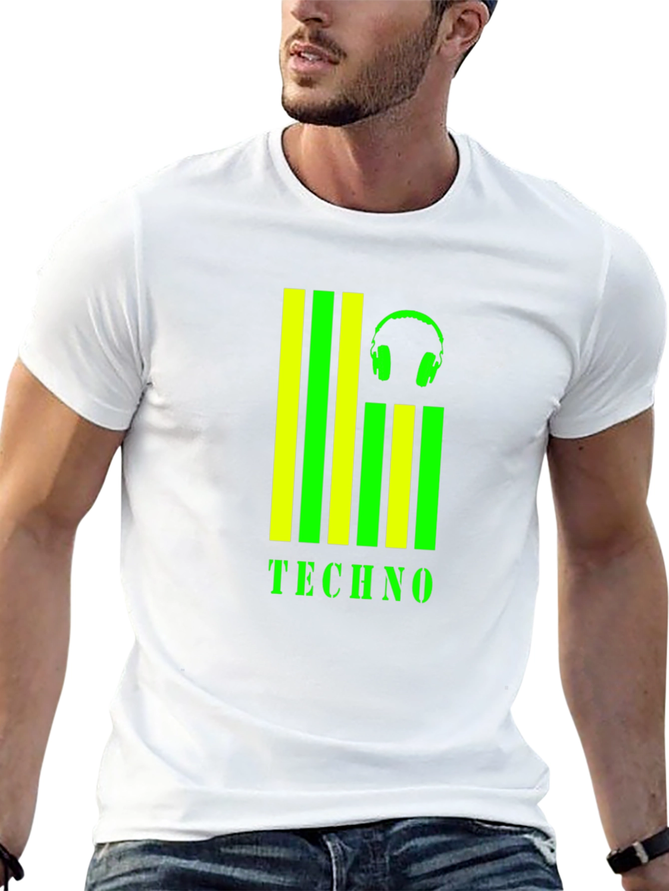 Techno Music Graphic T-Shirt - Black