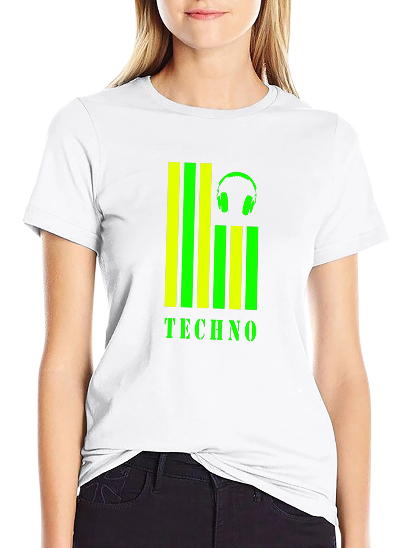 Techno Music Graphic T-Shirt - Black