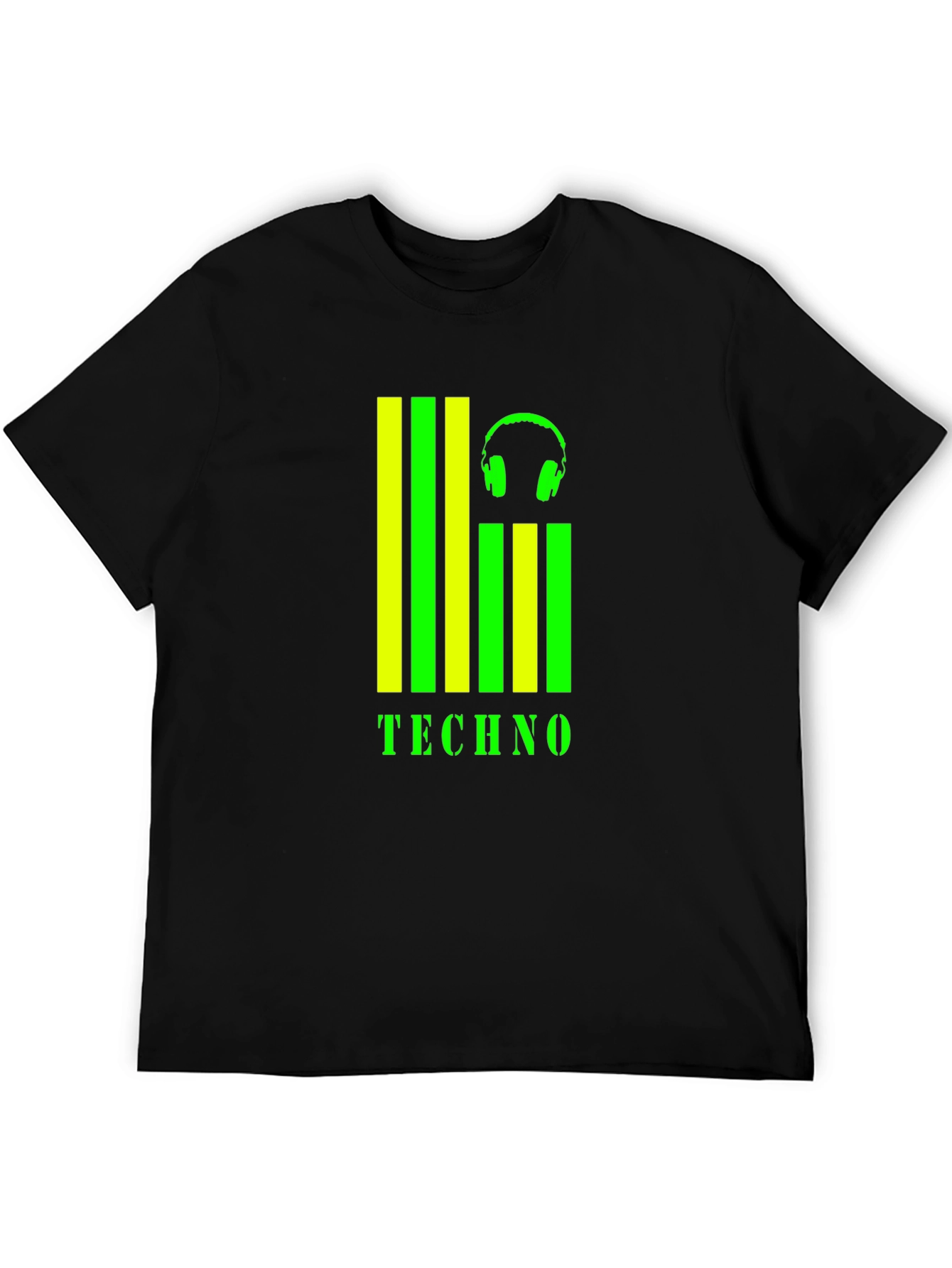 Techno Music Graphic T-Shirt - Black