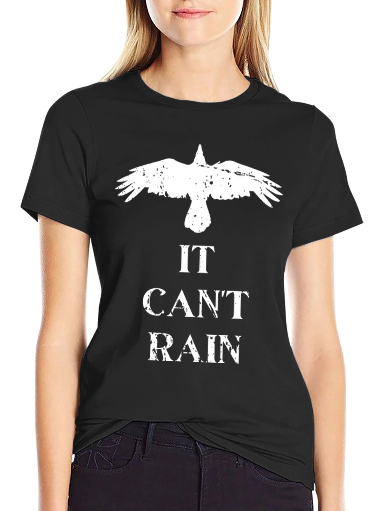 It Cant Rain Black Graphic Tee