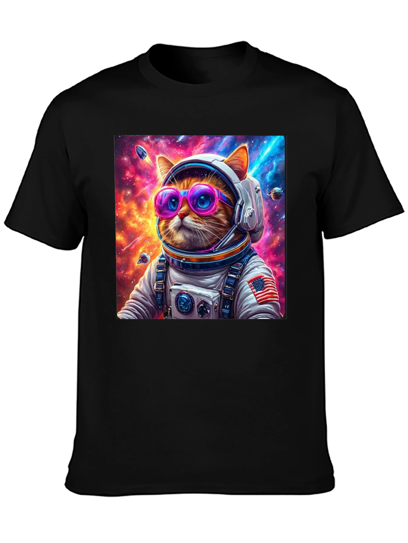 Cool Cat Astronaut Graphic Tee