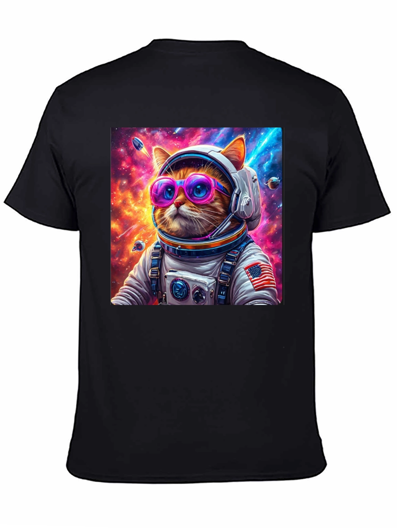 Cool Cat Astronaut Graphic Tee