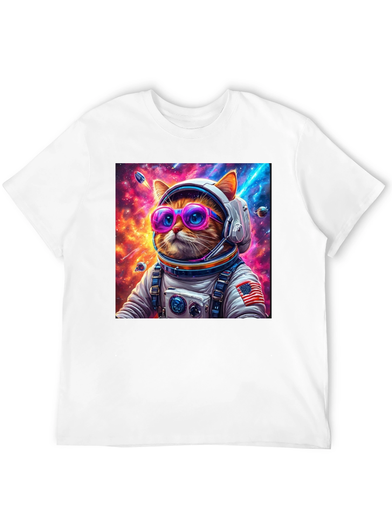 Cool Cat Astronaut Graphic Tee