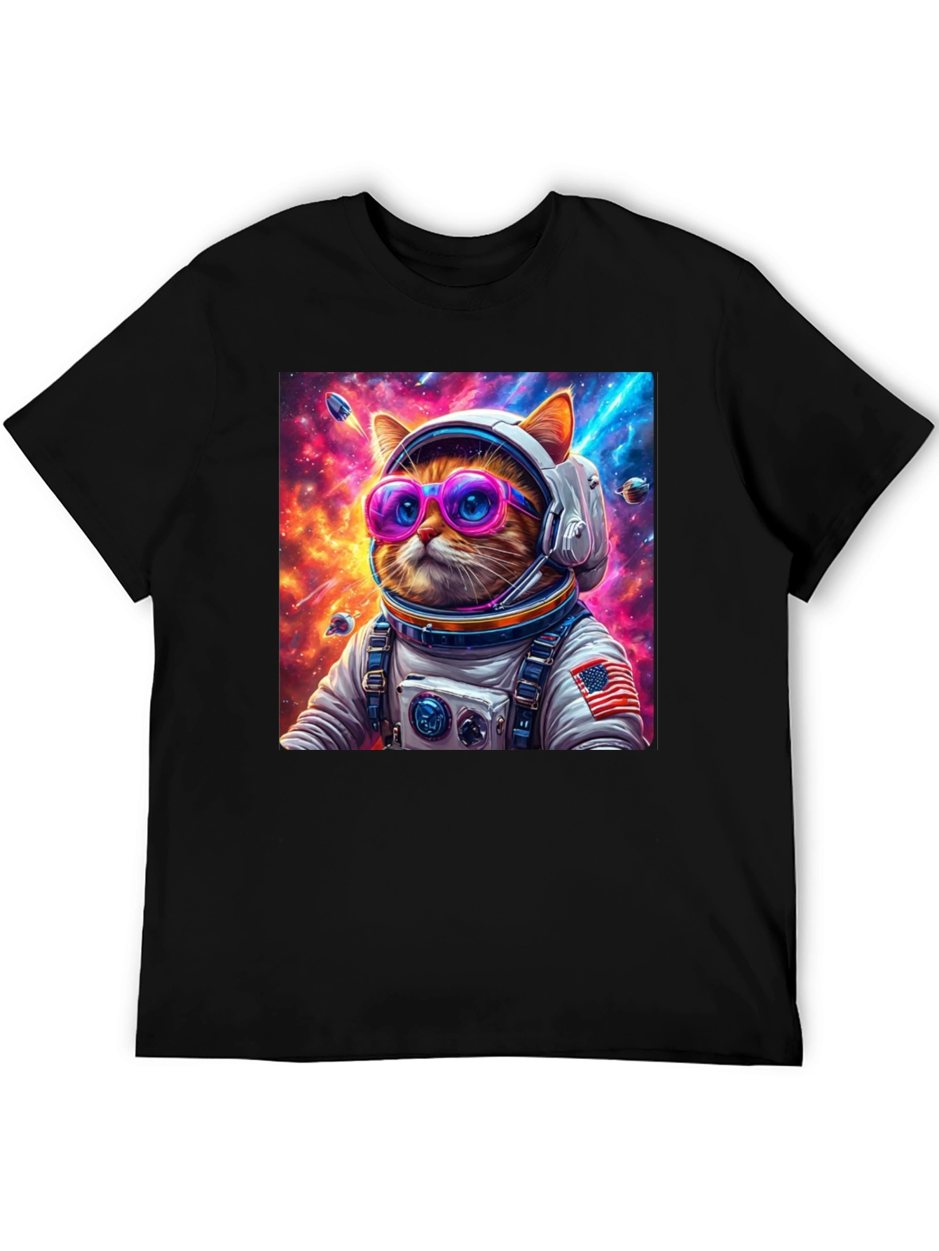 Cool Cat Astronaut Graphic Tee