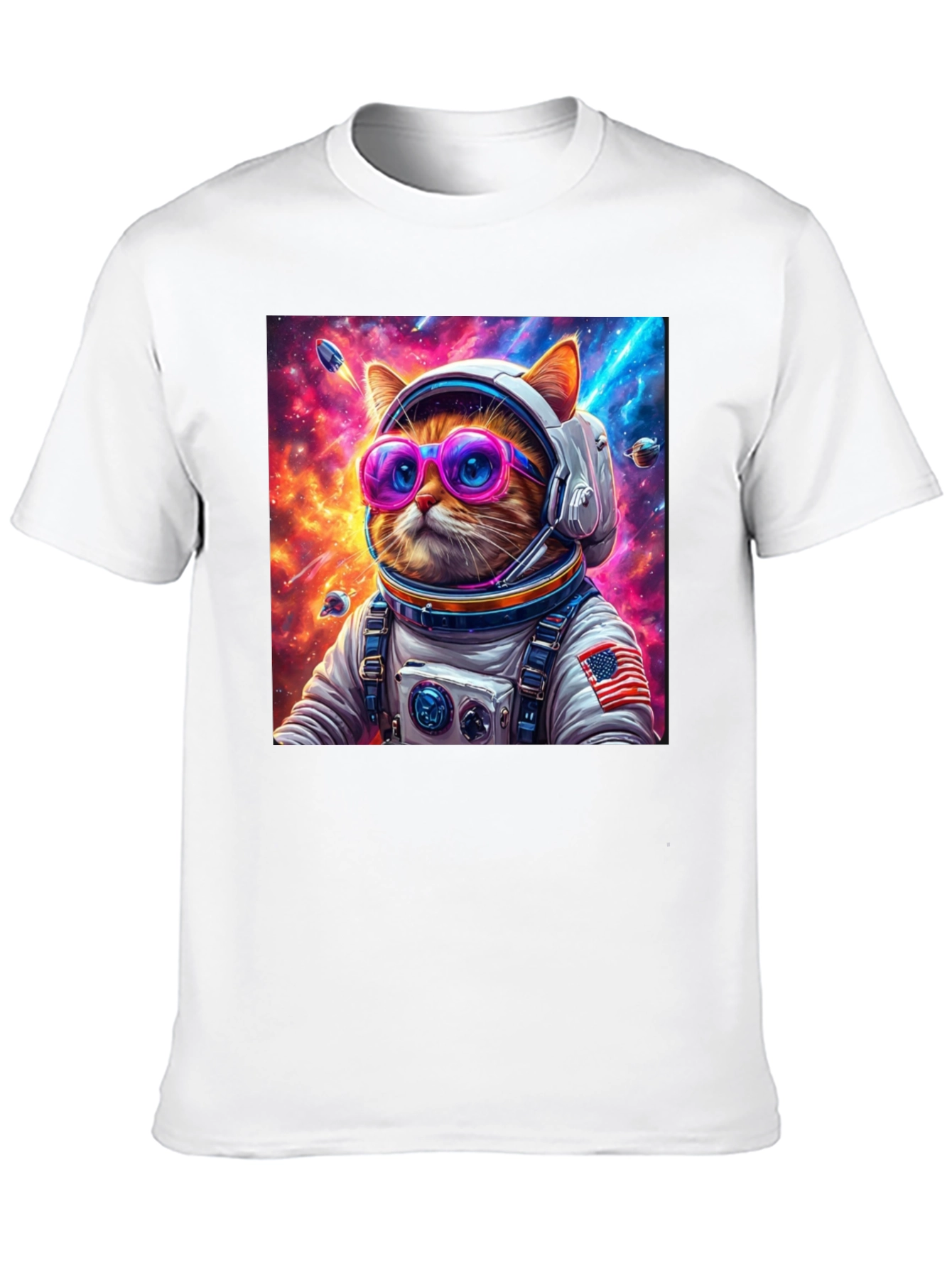 Cool Cat Astronaut Graphic Tee