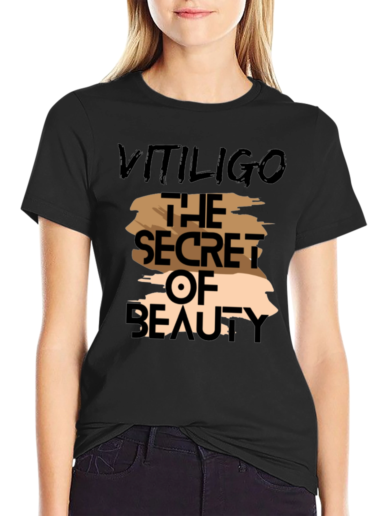 Vitiligo The Secret of Beauty Graphic T-Shirt