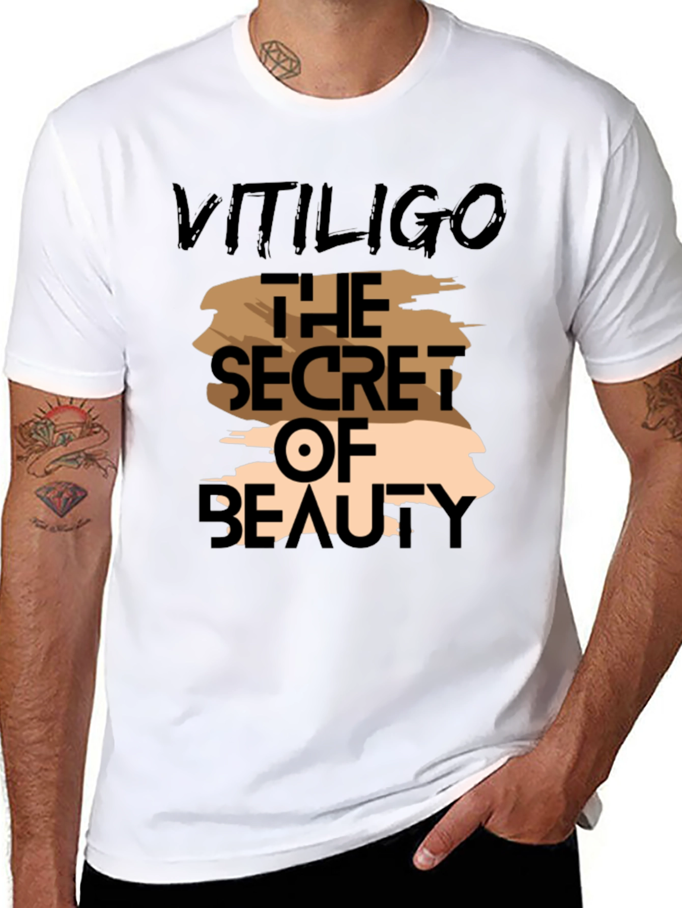 Vitiligo The Secret of Beauty Graphic T-Shirt
