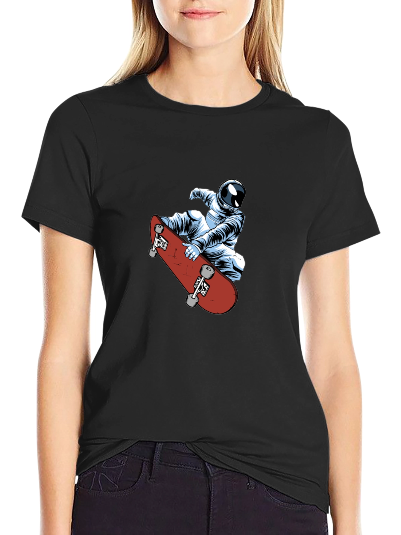 Skateboarding Astronaut Graphic Tee