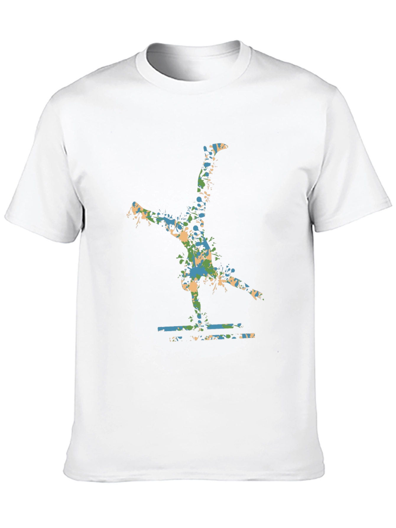 Abstract Cartwheel Black T-Shirt