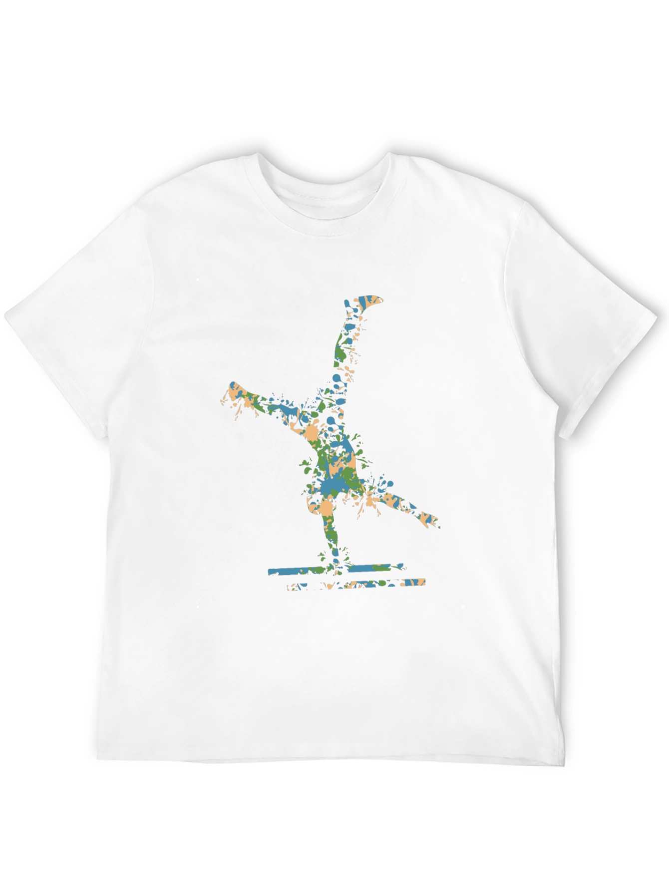 Abstract Cartwheel Black T-Shirt